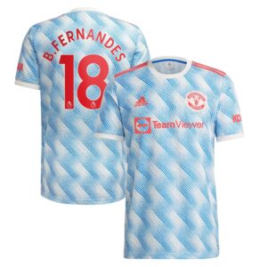 MAILLOT MANCHESTER UNITED EXTERIEUR BRUNO FERNANDES 2021-2022