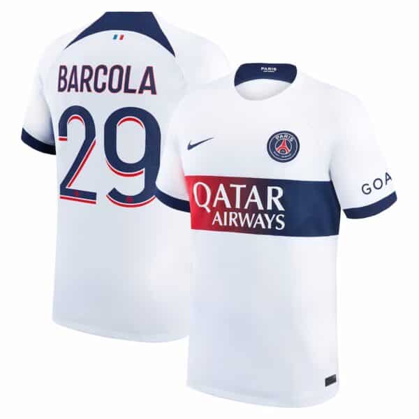 MAILLOT PSG EXTERIEUR BARCOLA 2023-2024